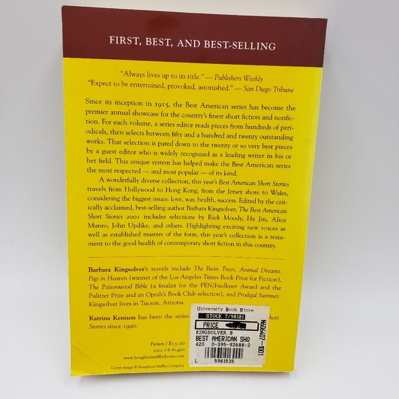 3/$12 The Best American Short Stories 2001 Book - Picture 5 of 8